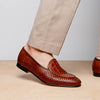 Zelli Italia 11-620-CGN PALIO Genuine Crocodile and Calfskin Basketweave Slip On,