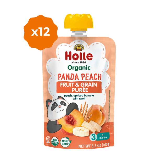Organic Panda Peach Fruit & Grain Purée