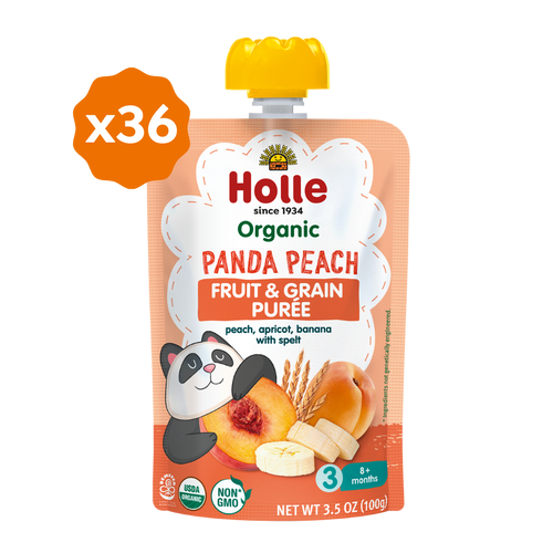 Organic Panda Peach Fruit & Grain Purée
