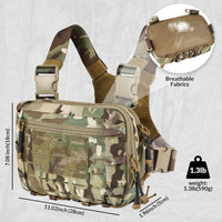Votagoo Tactical Chest Pack EDC Chest Bag 2L Utility Molle Chest Rig Pouch