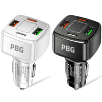 PBG 4 Port Car Charger 2 PD Ports and 2 USB Ports