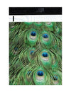 Peacock Feathers Green Poly Mailers Size 6x9 Shipping Bags