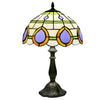 Peacock Tiffany-Inspired Lamp in Vintage Glass Design