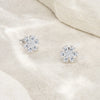 Pear Cut Cluster Moissanite Stud Earrings 3x5mm S925 Silver 18K Gold Plated