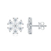 Pear Cut Cluster Moissanite Stud Earrings 3x5mm S925 Silver 18K Gold Plated