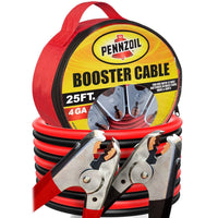Pennzoil Jumper Cable 4 Gauge 25 Feet Heavy Duty Battery Booster with Travel Bag