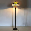 Peony Blossom Tiffany-Style Lamp Stained Glass for Floor