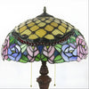 Peony Blossom Tiffany-Style Lamp Stained Glass for Floor
