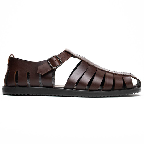 Zelli Italia Zelli Italia 05-110-BRN PESCA Calfskin Strap-On Sandal, Brown