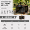 Pet Life ® '360° Vista View' Zippered Soft Folding Collapsible Durable Metal Framed Pet Dog Crate House Carrier