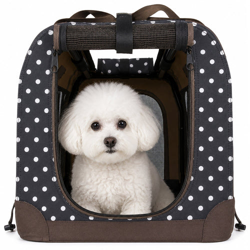 Pet Life ® '360° Vista View' Zippered Soft Folding Collapsible Durable Metal Framed Pet Dog Crate House Carrier
