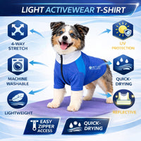 Pet Life ® Active 'Chewitt Wagassy' 4-Way-Stretch Yoga Fitness Long-Sleeve Dog T-Shirt