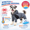 Pet Life ® Active 'Downward Dog' 4-Way-Stretch Fitness Yoga Dog Tracksuit Hoodie