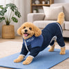 Pet Life ®  Active 'Embarker' 4-Way Stretch Fitness Yoga Full Body Dog Tracksuit