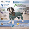 Pet Life ®  Active 'Embarker' 4-Way Stretch Fitness Yoga Full Body Dog Tracksuit