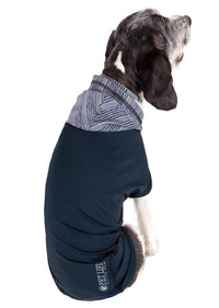 Pet Life ® Active 'Pull-Rover' 4-Way Stretch Sleeveless Fitness Yoga Dog T-Shirt Hoodie