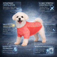 Pet Life ® Active 'Warf Speed' Heathered Ultra-Stretch Yoga Fitness Dog T-Shirt