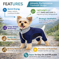 Pet Life ® Active 'Warm-Pup' Stretchy and Quick-Drying Fitness Dog Yoga Warm-Up Tracksuit