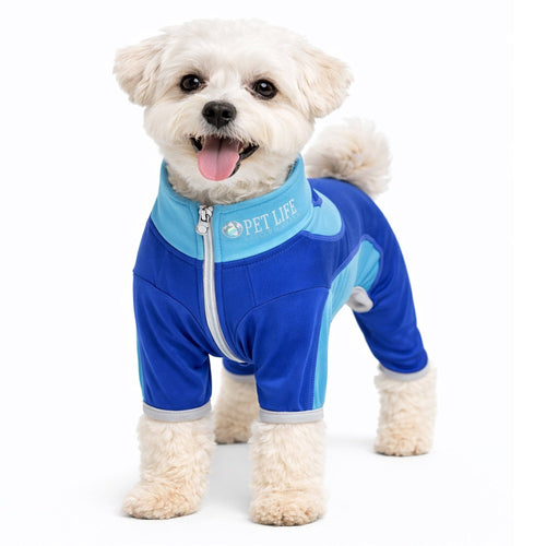 Pet Life ® Active 'Warm-Pup' Stretchy and Quick-Drying Fitness Dog Yoga Warm-Up Tracksuit