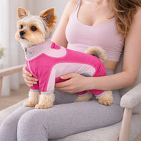 Pet Life ® Active 'Warm-Pup' Stretchy and Quick-Drying Fitness Dog Yoga Warm-Up Tracksuit