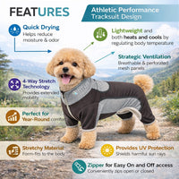 Pet Life ® Active 'Warm-Pup' Stretchy and Quick-Drying Fitness Dog Yoga Warm-Up Tracksuit