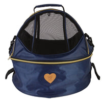 Pet Life ®  'Air-Venture' Dual-Zip Airline Approved Panoramic Circular Travel Pet Dog Carrier