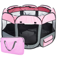 Pet Life ® 'All-Terrain' Lightweight Easy Folding Wire-Framed Collapsible Travel Pet Dog Playpen crate