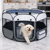 Pet Life ® 'All-Terrain' Lightweight Easy Folding Wire-Framed Collapsible Travel Pet Dog Playpen crate