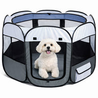 Pet Life ® 'All-Terrain' Lightweight Easy Folding Wire-Framed Collapsible Travel Pet Dog Playpen crate