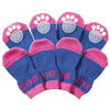 Pet Life ® Anti-Slip Rubberized Gripped Breathable Stretch Pet Dog Socks - Set of 4