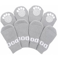 Pet Life ® Anti-Slip Rubberized Gripped Breathable Stretch Pet Dog Socks - Set of 4