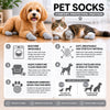Pet Life ® Anti-Slip Rubberized Gripped Breathable Stretch Pet Dog Socks - Set of 4