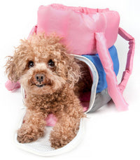Pet Life ® 'Bubble-Poly' Tri-Colored Winter Insulated Fashion Designer Pet Dog Carrier
