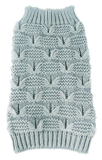 Pet Life ® Butterfly Stitched Heavy Cable Knitted Fashion Turtle Neck Dog Sweater