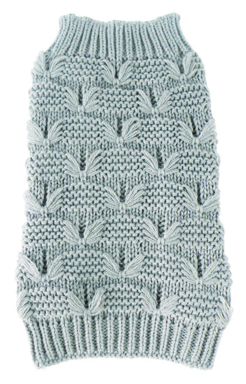 Pet Life ® Butterfly Stitched Heavy Cable Knitted Fashion Turtle Neck Dog Sweater