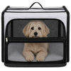 Pet Life ® 'Capacious' Dual-Sided Expandable Spacious Wire Folding Collapsible Lightweight Pet Dog Crate Carrier House