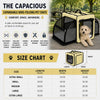 Pet Life ® 'Capacious' Dual-Sided Expandable Spacious Wire Folding Collapsible Lightweight Pet Dog Crate Carrier House