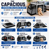 Pet Life ® 'Capacious' Dual-Sided Expandable Spacious Wire Folding Collapsible Lightweight Pet Dog Crate Carrier House