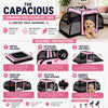 Pet Life ® 'Capacious' Dual-Sided Expandable Spacious Wire Folding Collapsible Lightweight Pet Dog Crate Carrier House