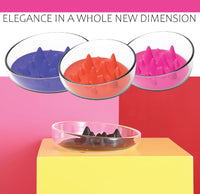 Pet Life ® 'Cirlicue' Mountain Shaped Modern Slow Feeding Pet Bowl