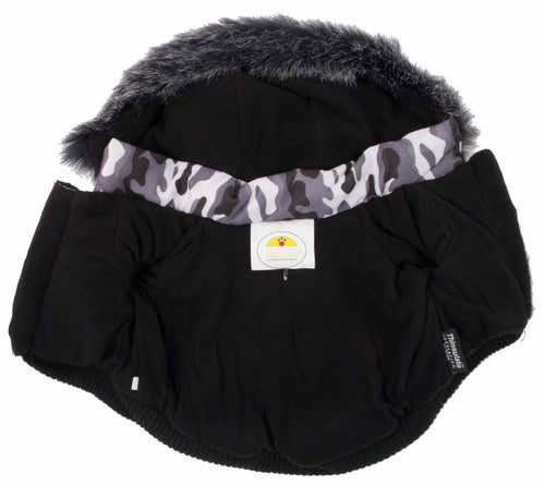 Pet Life ® Classic Metallic Fashion 3M Insulated Dog Coat Parka  w/ Removable Hood