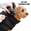 Pet Life ® Classic Metallic Fashion 3M Insulated Dog Coat Parka  w/ Removable Hood