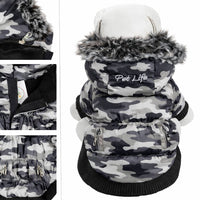 Pet Life ® Classic Metallic Fashion 3M Insulated Dog Coat Parka  w/ Removable Hood