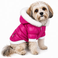 Pet Life ® Classic Metallic Fashion 3M Insulated Dog Coat Parka  w/ Removable Hood