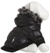 Pet Life ® Classic Metallic Fashion 3M Insulated Dog Coat Parka  w/ Removable Hood