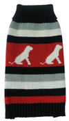 Pet Life ® Dog Patterned Fashion Striped Ribbed Turtle Neck Dog Sweater