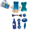 Pet Life ® 'Duffle Bag' 8 Piece Jute Rope and Rubberized Squeak Chew Pet Dog Toy Gift Set