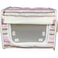 Pet Life ® 'Easy Folding' Zippered Folding Collapsible Wire Framed Lightweight Pet Dog Crate Carrier