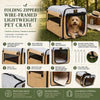 Pet Life ® 'Easy Folding' Zippered Folding Collapsible Wire Framed Lightweight Pet Dog Crate Carrier