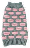 Pet Life ® Fashion Weaved Heavy Knit Designer Ribbed Turtle Neck Dog Sweater
